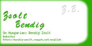 zsolt bendig business card